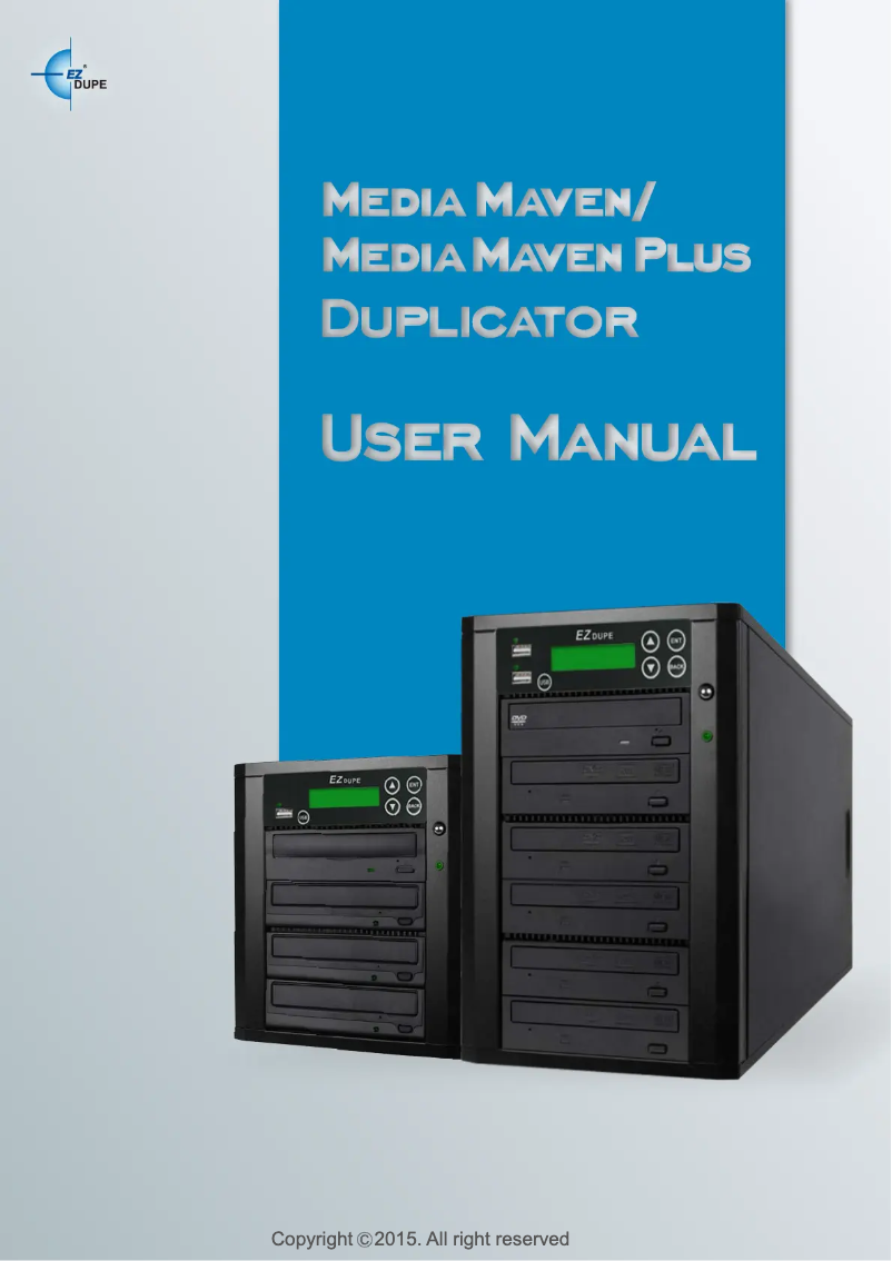 Page 1 de la notice Manuel utilisateur EZ Dupe Media Maven