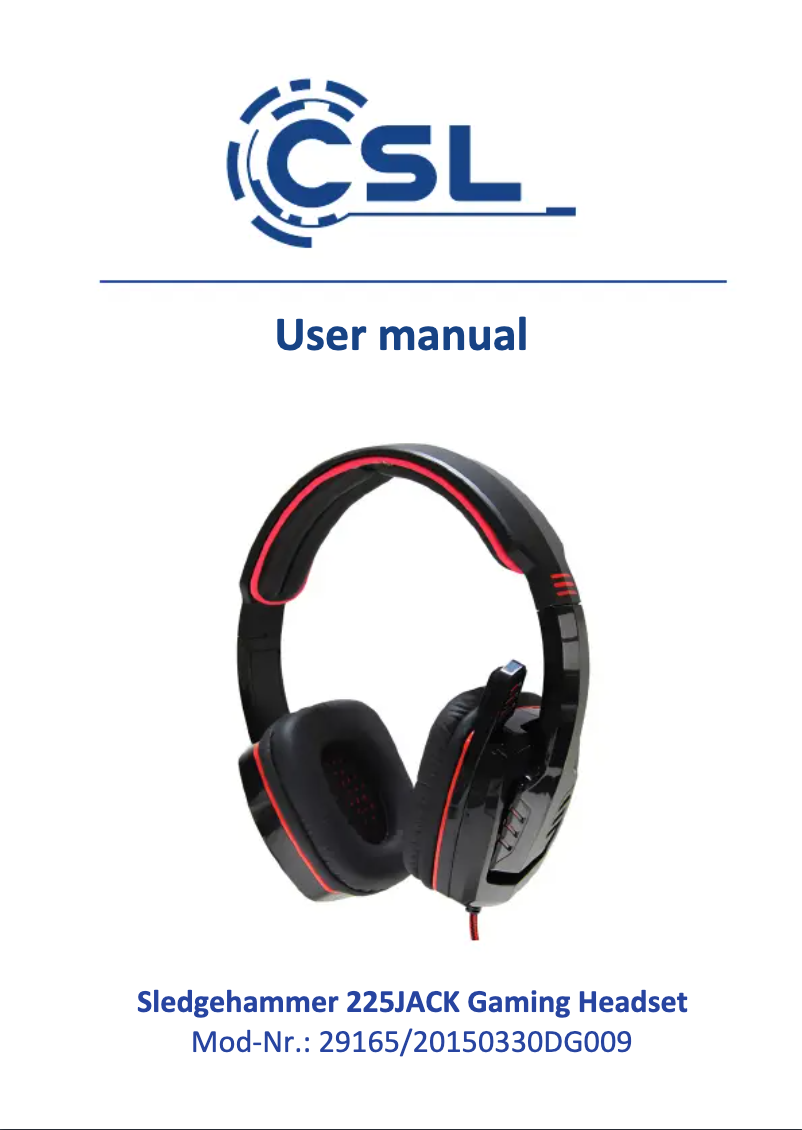 Page 1 de la notice Manuel utilisateur CSL 300773