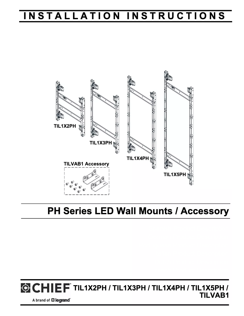 Page 1 de la notice Manuel utilisateur Chief TIL1X2PH
