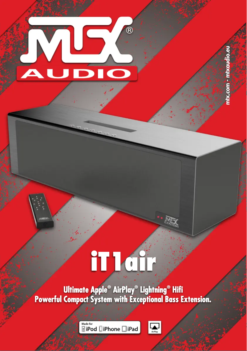 Page 1 de la notice Manuel utilisateur MTX Audio iT1air