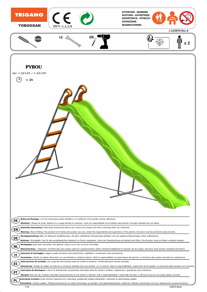 Imagen de la primera página del manual del dispositivo Pyrou