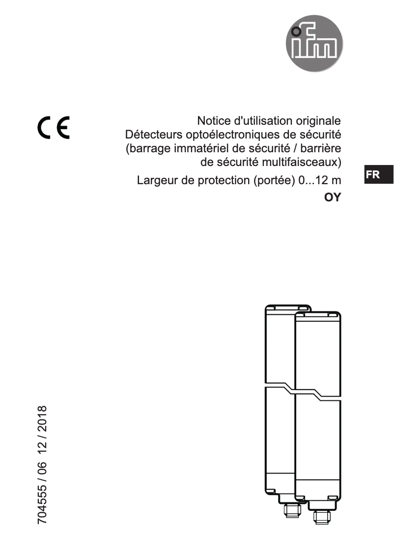 Page n°1 - Manuel utilisateur IFM OY044S