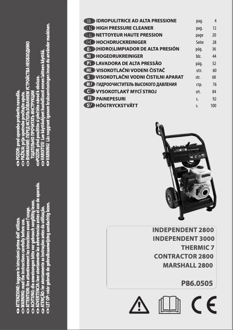 Page 1 de la notice Manuel utilisateur Lavorwash Thermic 7