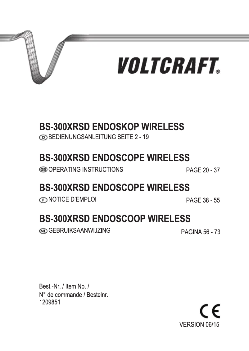 Page 1 de la notice Manuel utilisateur Voltcraft BS-300XRSD