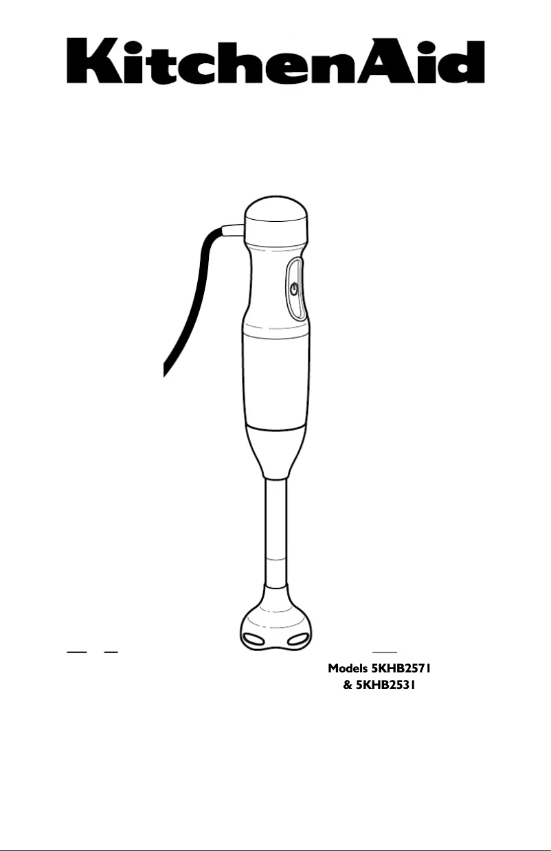 Page 1 de la notice Manuel utilisateur KitchenAid 5KHB2531