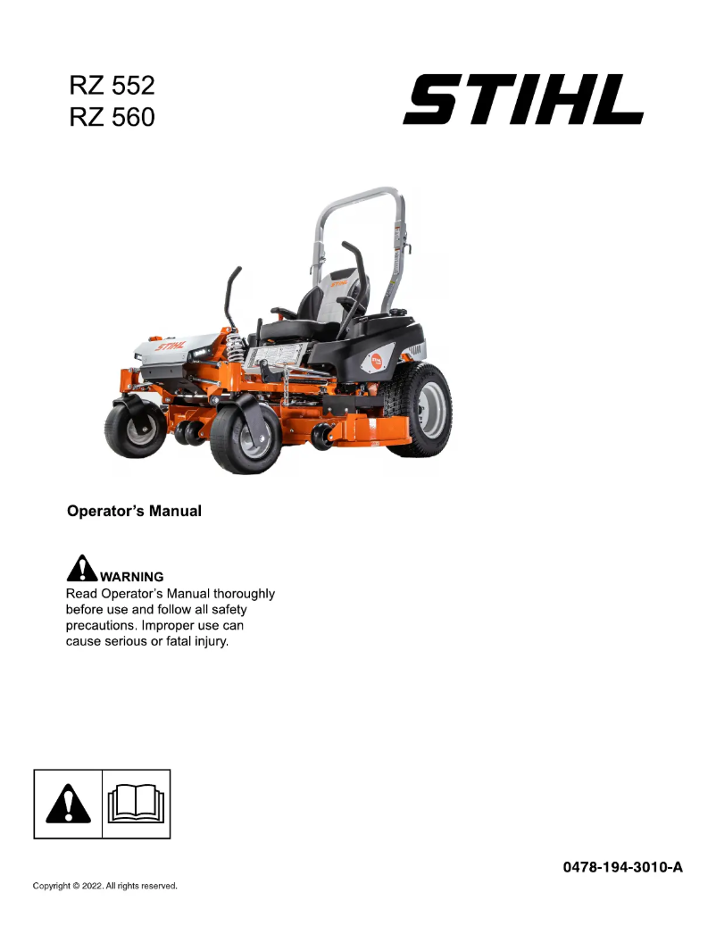 Image de la première page du manuel de l'appareil RZ 500