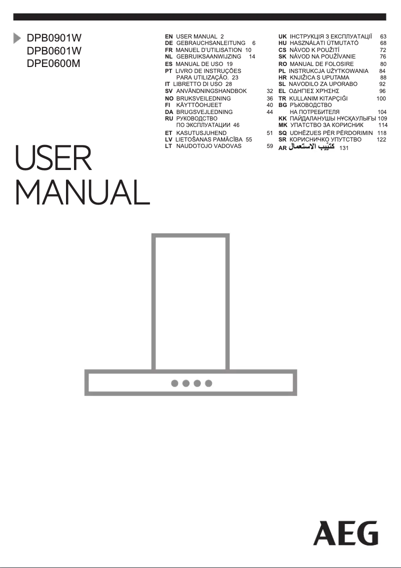 Page n°1 - Manuel utilisateur AEG DPE0600M