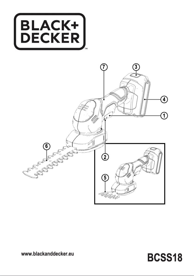 Page 1 de la notice Manuel utilisateur Black & Decker BCSS18D1