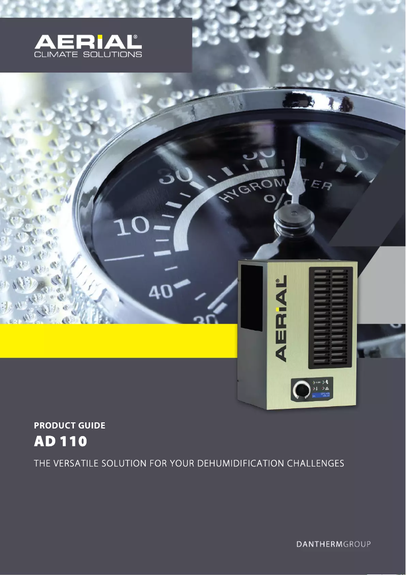 Image de la première page du manuel de l'appareil AD 110