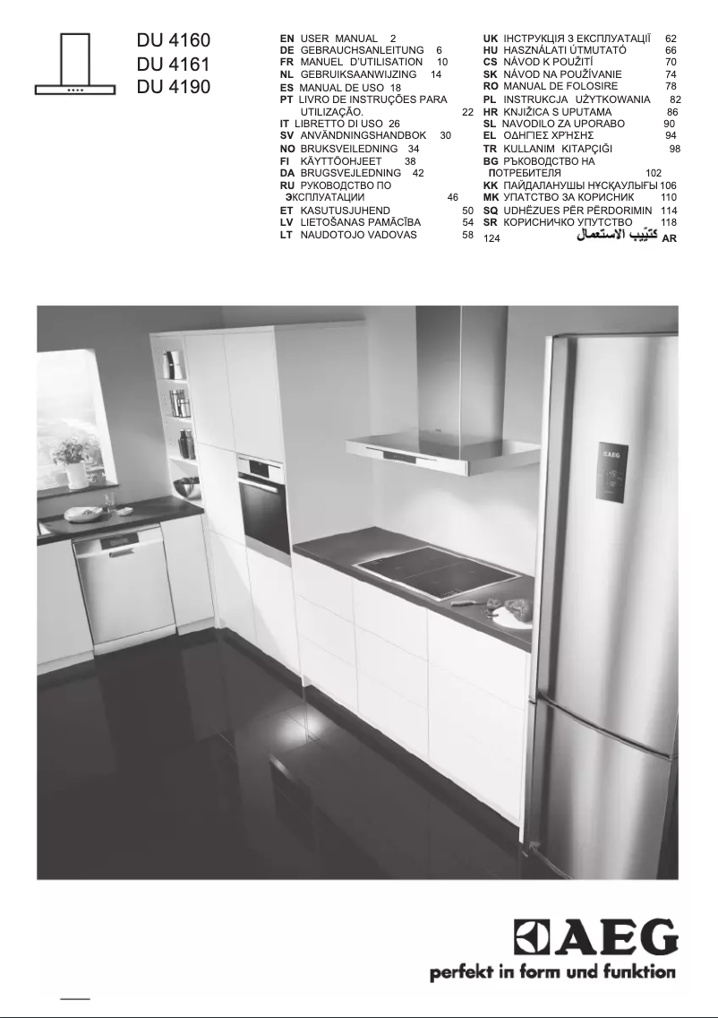 Page n°1 - Manuel utilisateur AEG DU4161-W