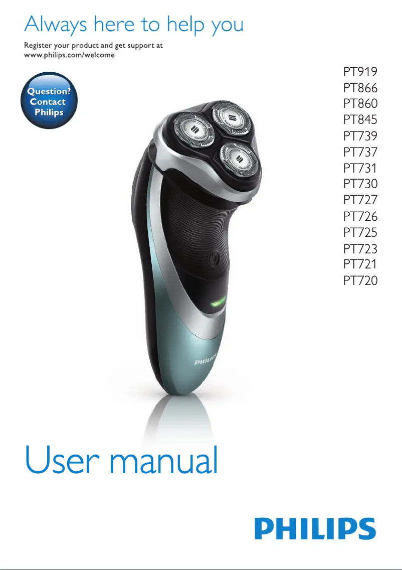 First page image of the manual for PowerTouch PT845