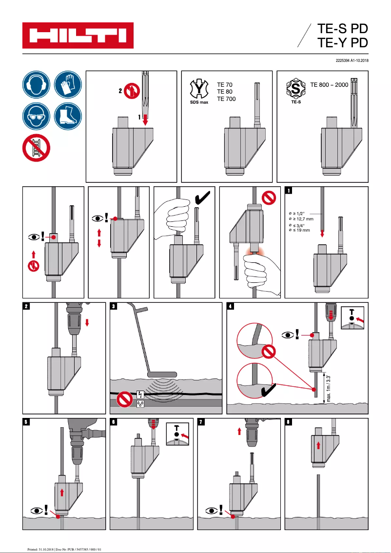 Imagen de la primera página del manual del dispositivo TE-S PD 22