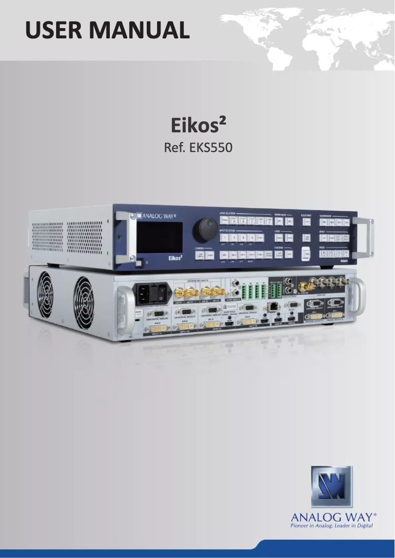 Page 1 de la notice Manuel utilisateur Analog Way Eikos2
