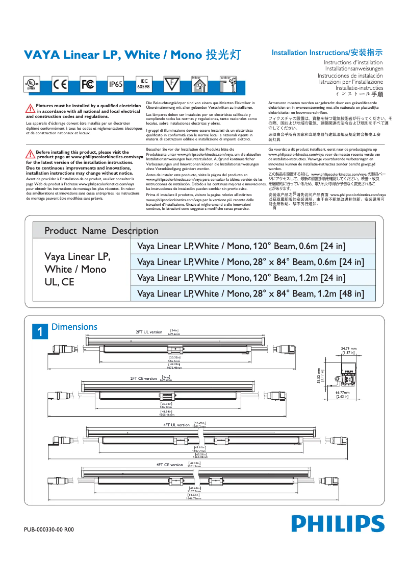 Page n°1 - Manuel utilisateur Philips BCP422 28x84 4000 L1200 CE