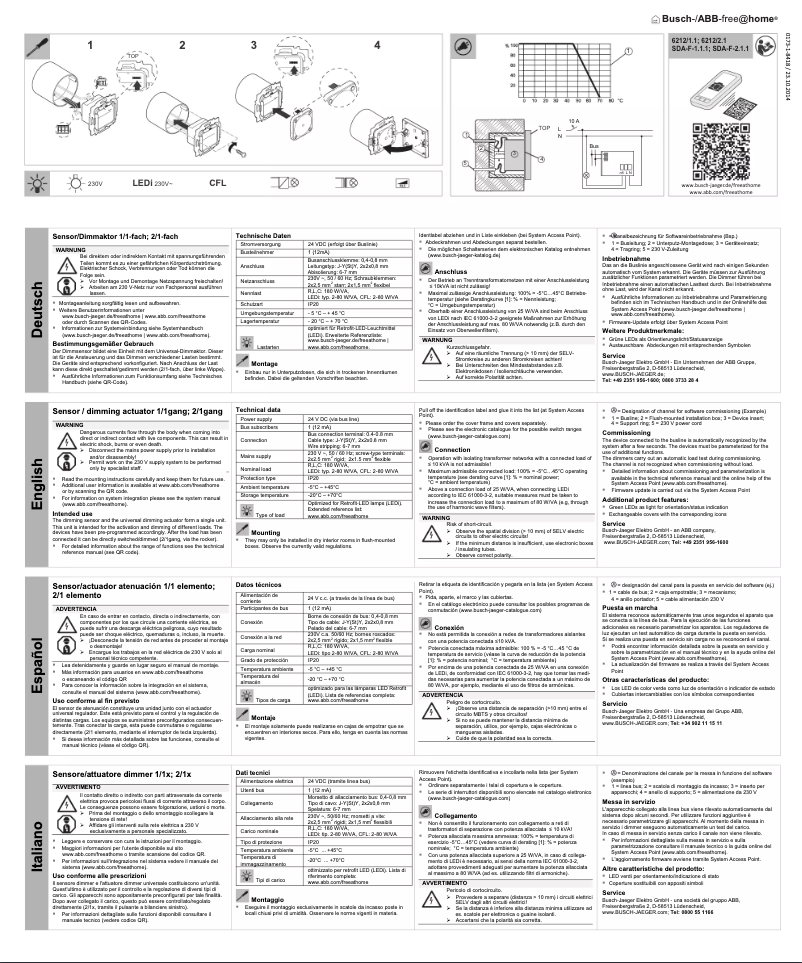 Page n°1 - Manuel utilisateur Busch-Jaeger 2CKA006220A0016