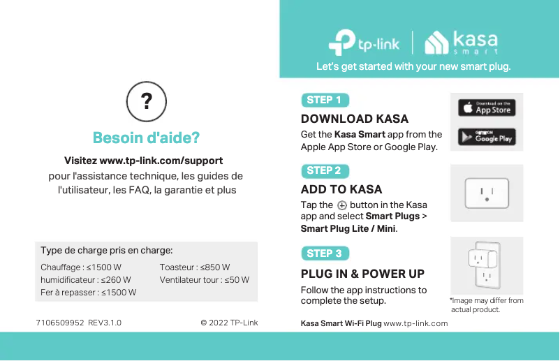 Page n°1 - Manuel utilisateur TP-Link Kasa KP125