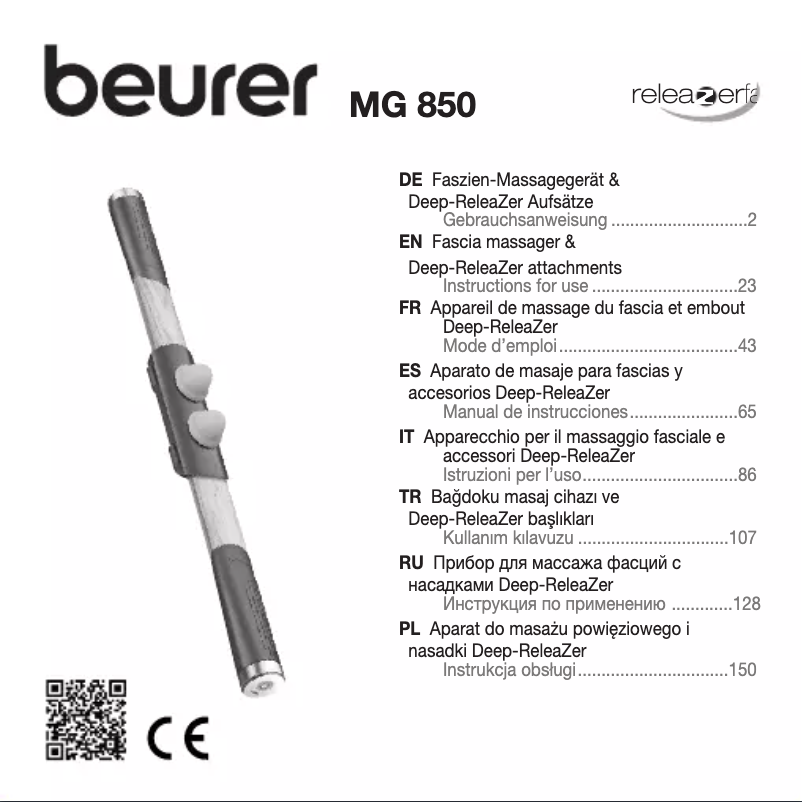 Image de la première page du manuel de l'appareil MG 850