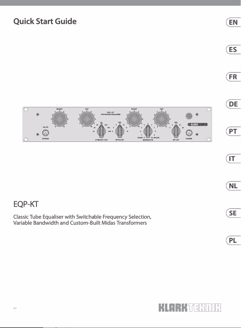 Image de la première page du manuel de l'appareil EQP-KT