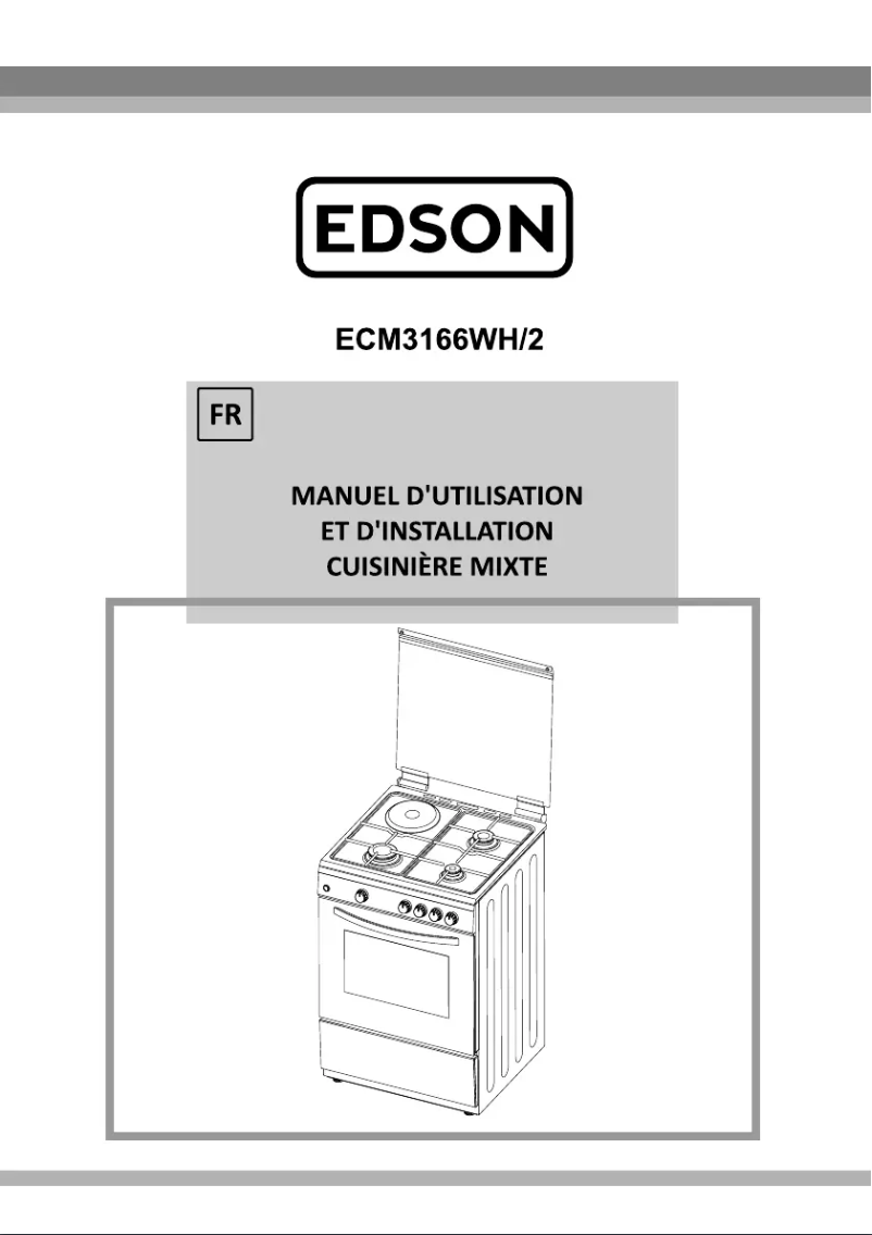 Page 1 de la notice Manuel utilisateur Edson ECM3166WH/2