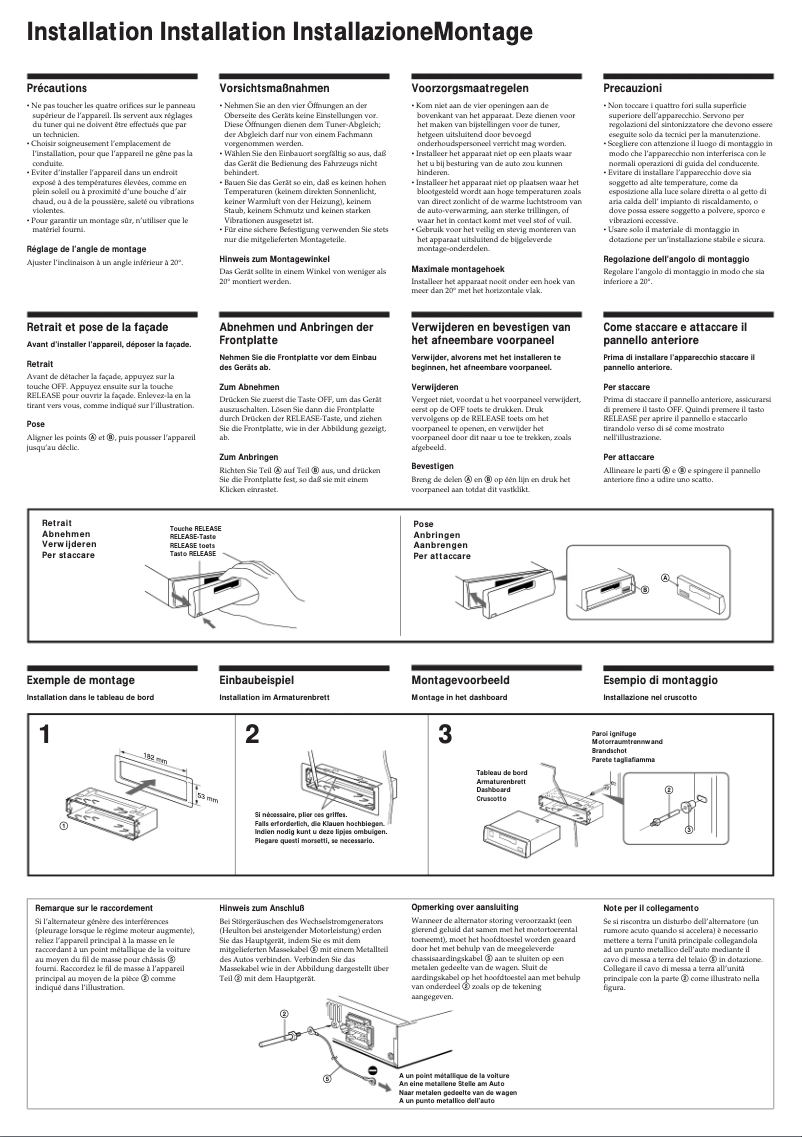 Página 1 del manual Manual de usuario Sony XR-3740