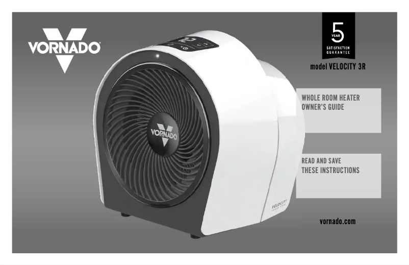 Page 1 de la notice Manuel utilisateur Vornado Velocity 3R