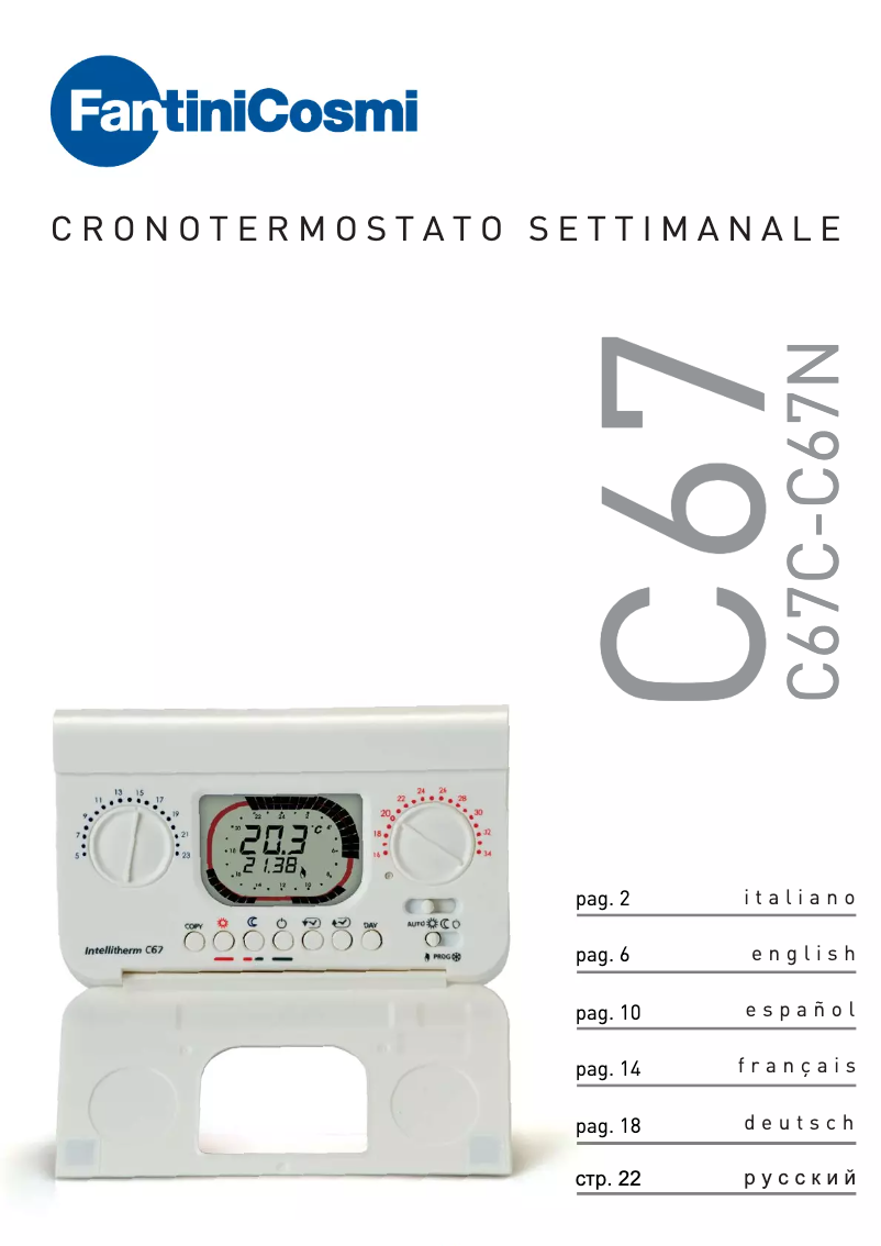 Page 1 de la notice Manuel utilisateur Fantini Cosmi IntelliTherm C67