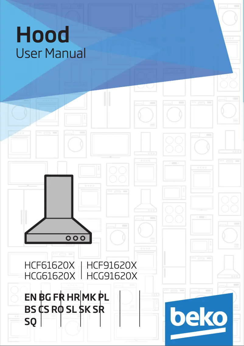 Page 1 de la notice Manuel utilisateur Beko HCF91620X