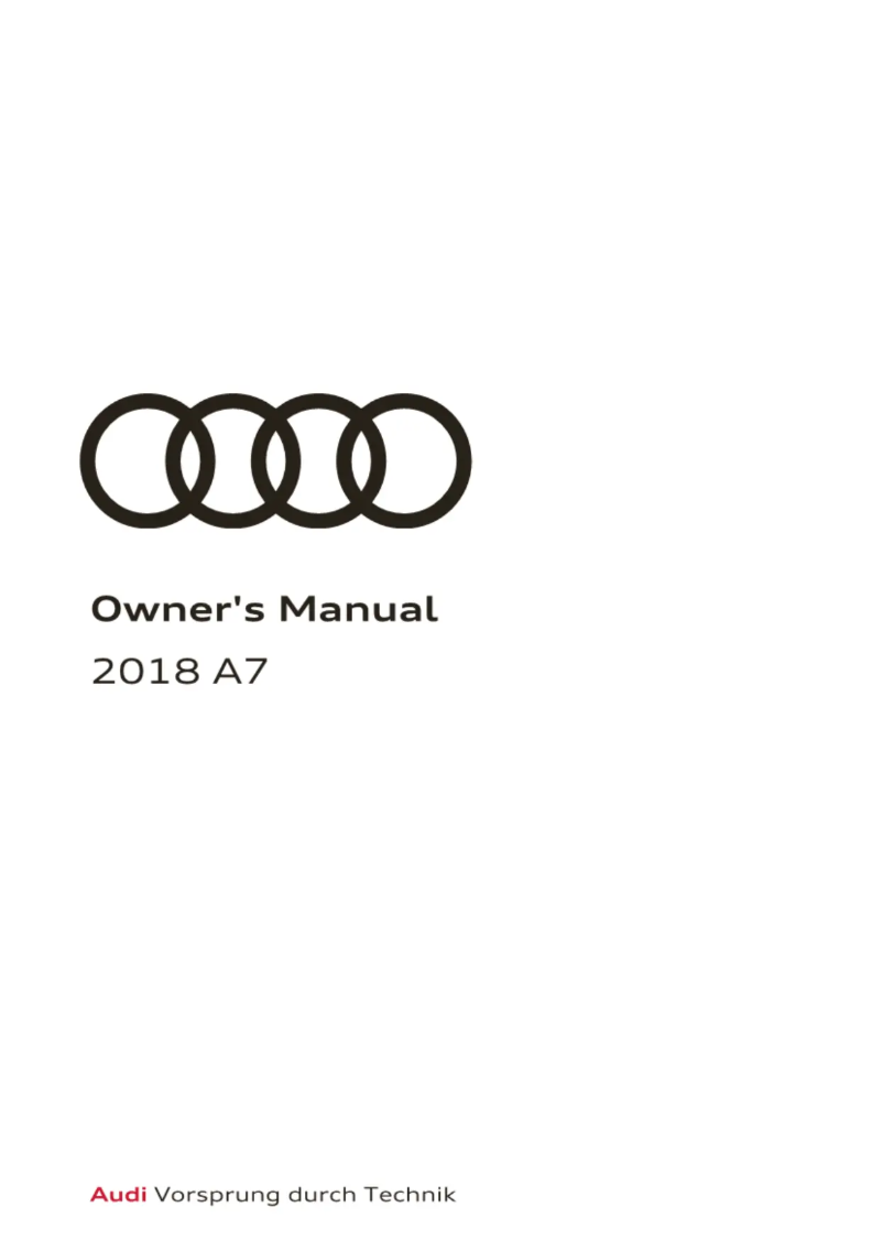 Page 1 de la notice Manuel utilisateur Audi A7 (2018)
