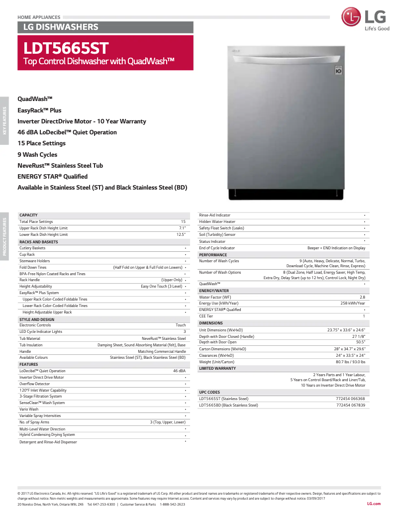 Image de la première page du manuel de l'appareil LDT5665ST