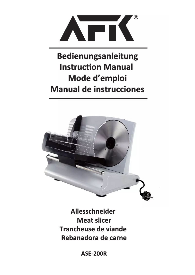 Page 1 de la notice Manuel utilisateur AFK ASE-200R