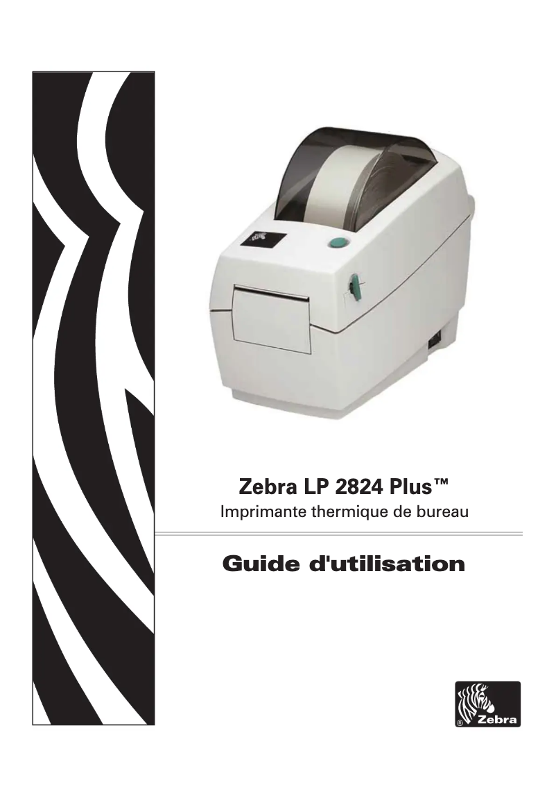 Page 1 de la notice Manuel utilisateur Zebra LP 2824 Plus
