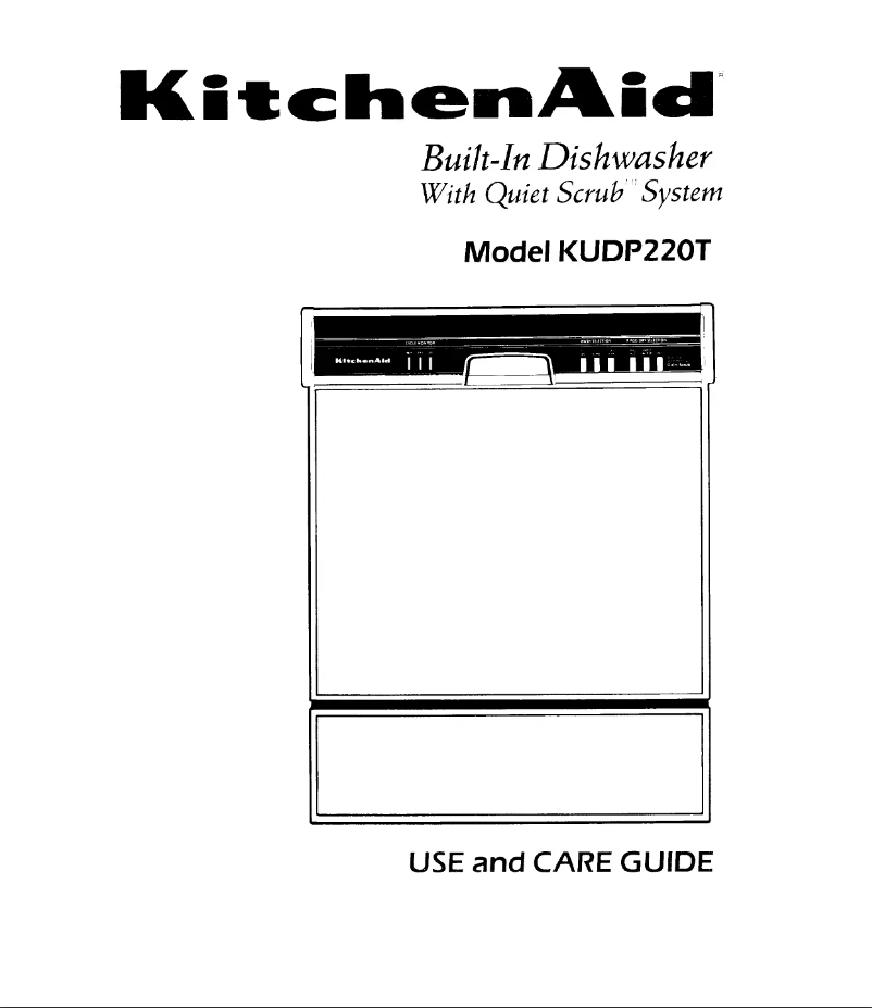 Page 1 de la notice Manuel utilisateur KitchenAid KUDP220T4