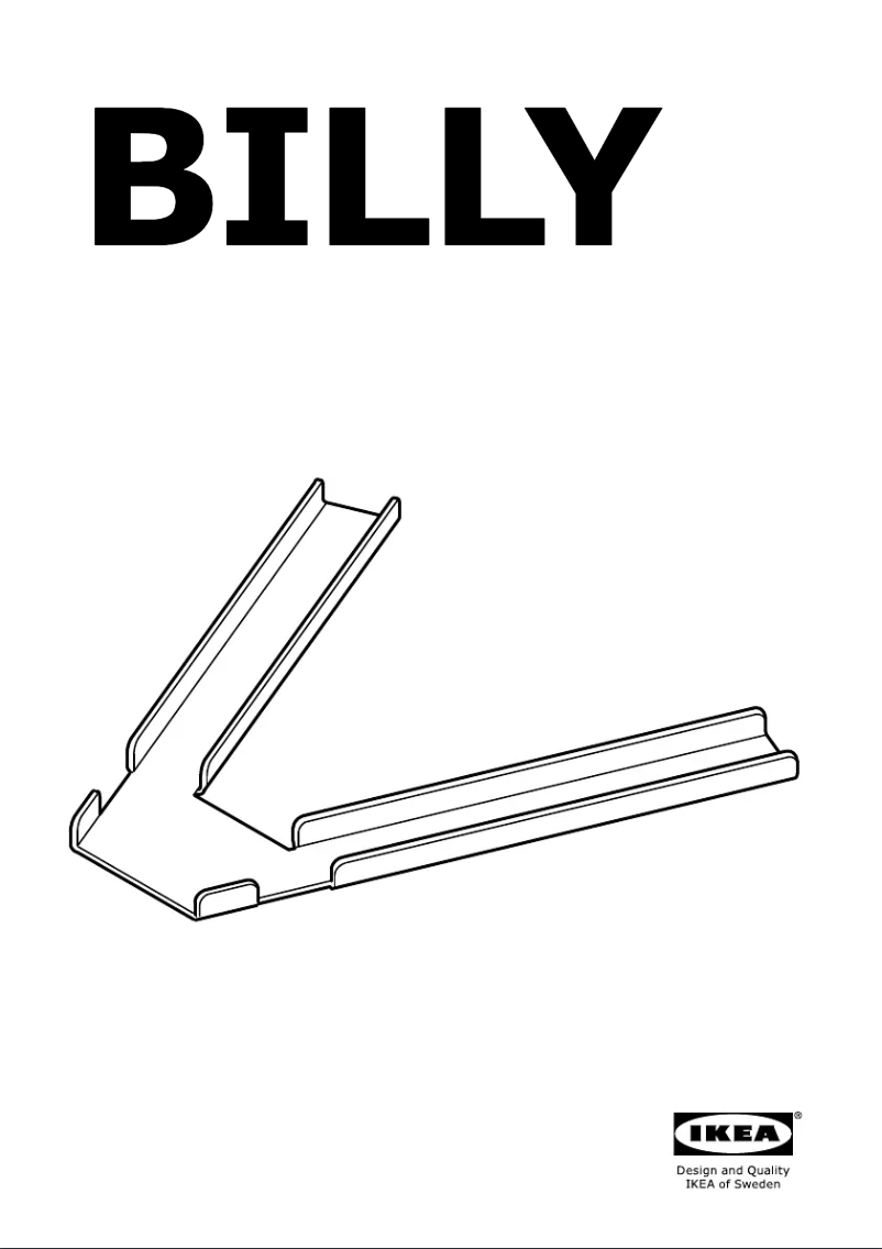 Imagen de la primera página del manual del dispositivo BILLY 601.819.55