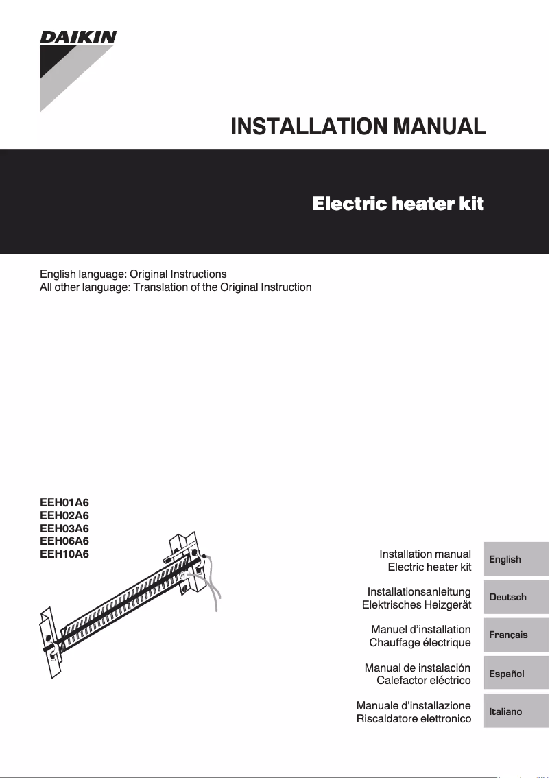 Página 1 del manual Guía de instalación Daikin FWB09BATN6V3