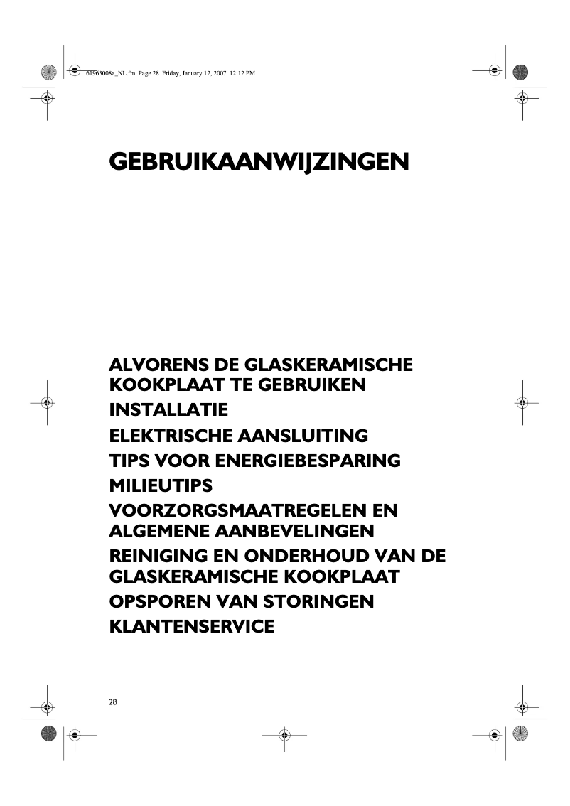 Image de la première page du manuel de l'appareil FRAMTID HB V03 S