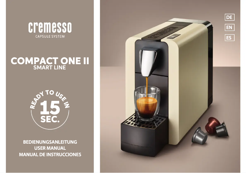 Page n°1 - Manuel utilisateur Cremesso Compact One II