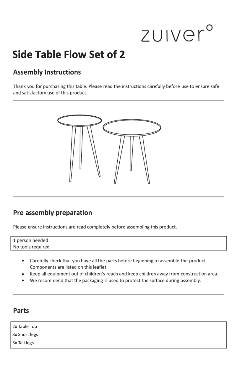 Image de la première page du manuel de l'appareil Flow