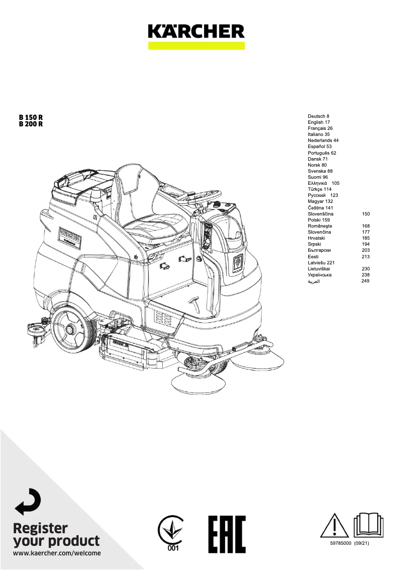 Image de la première page du manuel de l'appareil B 150 R Bp Pack