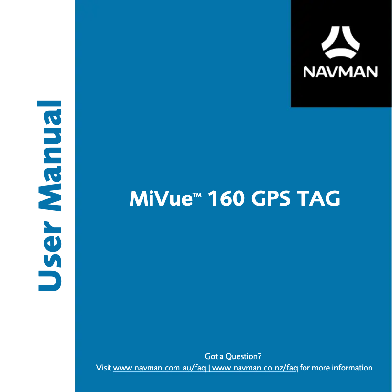 Page 1 de la notice Manuel utilisateur Navman MiVue 160 GPS TAG