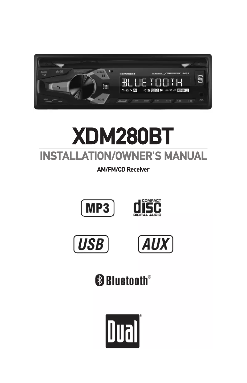 Image de la première page du manuel de l'appareil XDM280BT