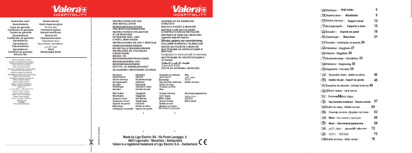 Page n°1 - Manuel utilisateur Valera Premium Smart 1600