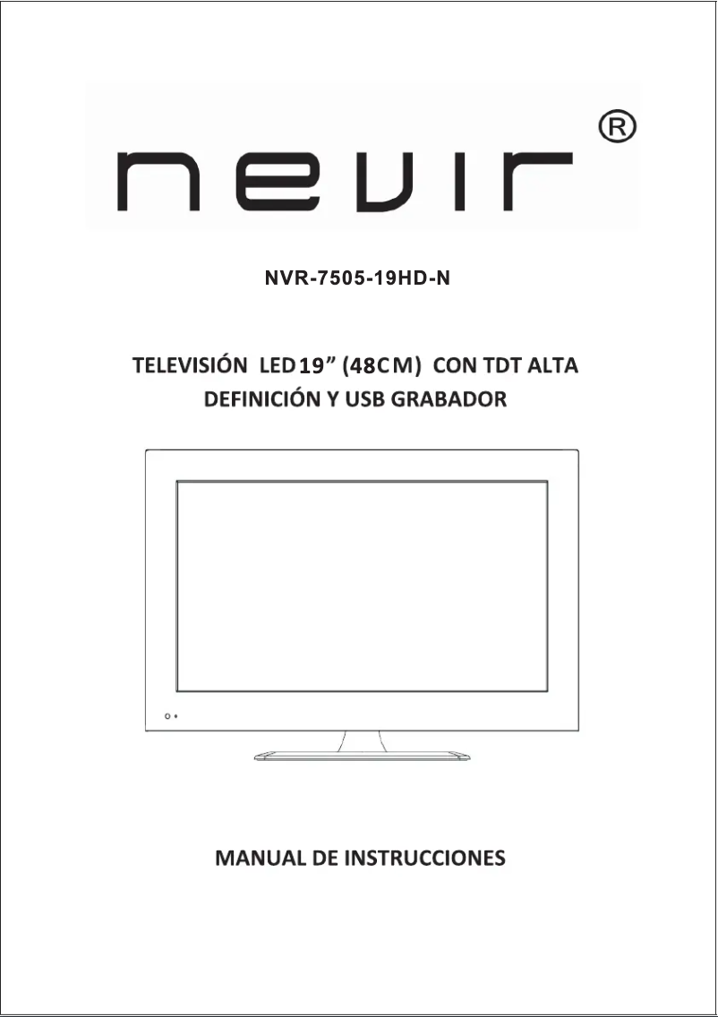 Page 1 de la notice Manuel utilisateur Nevir NVR-7505-19HD-N