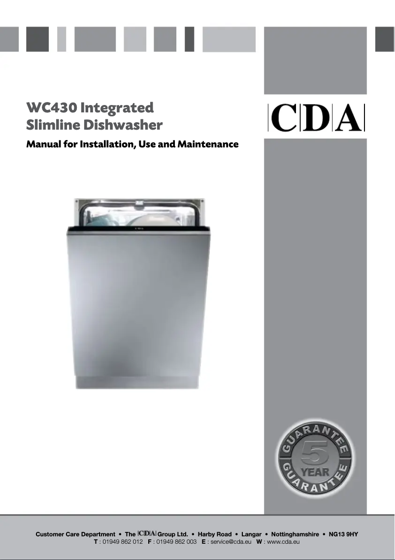 Page n°1 - Manuel utilisateur CDA WC430