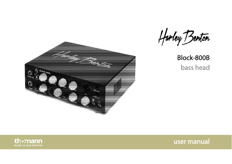 Page n°1 - Manuel utilisateur Harley Benton Block-800B