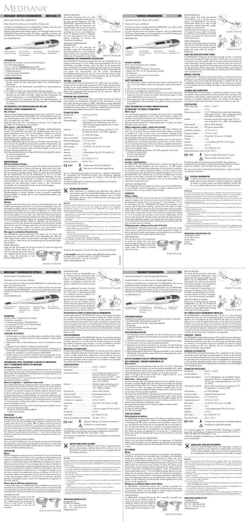 Página 1 del manual Manual de usuario Medisana FTX