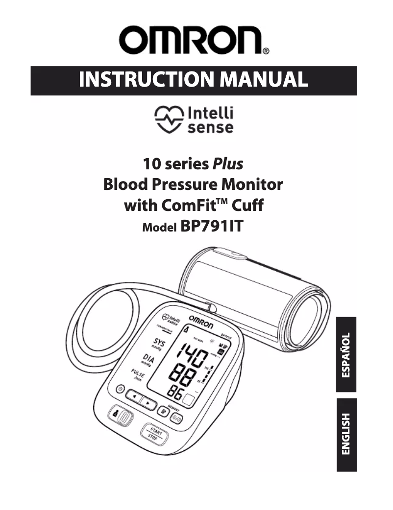 Page 1 of the manual User Manual Omron BP791IT