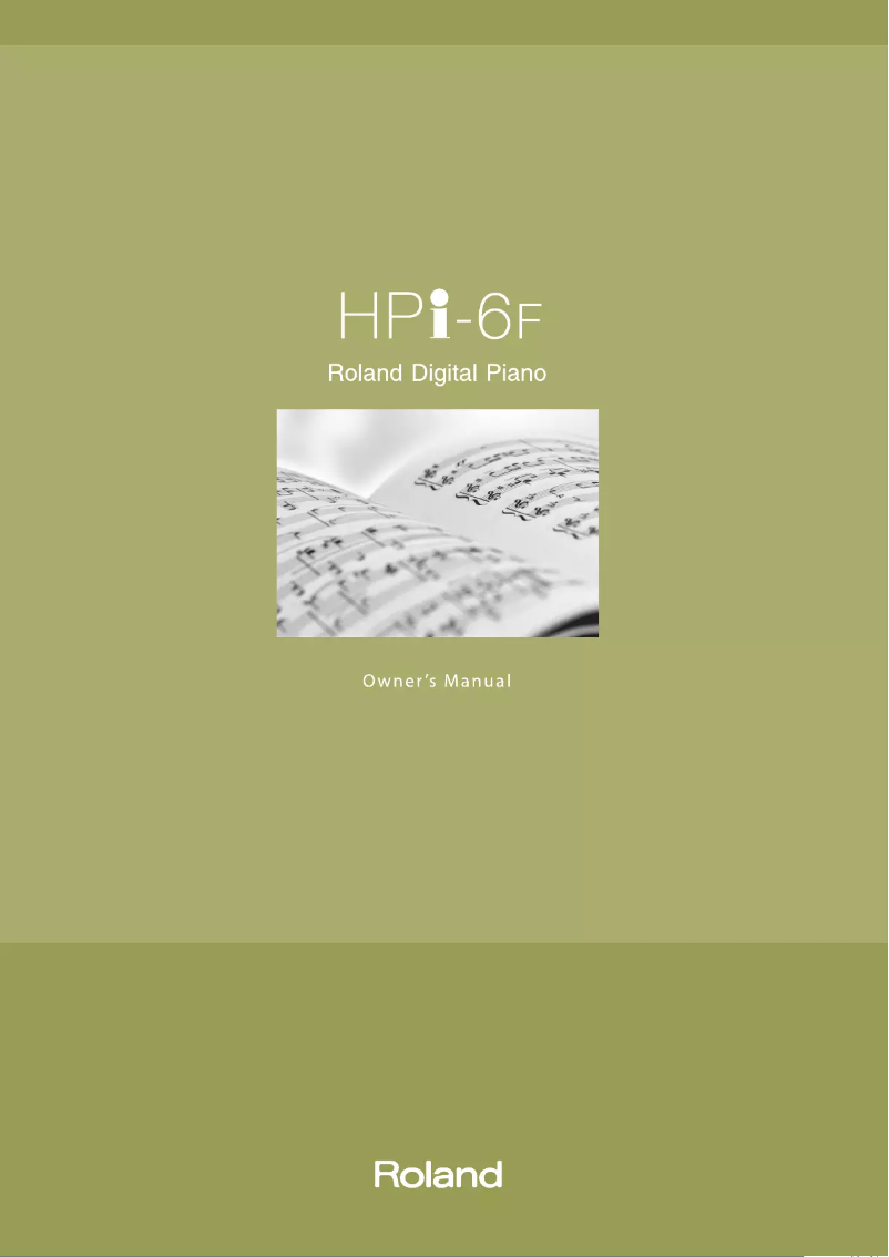 Image de la première page du manuel de l'appareil HPI-6F