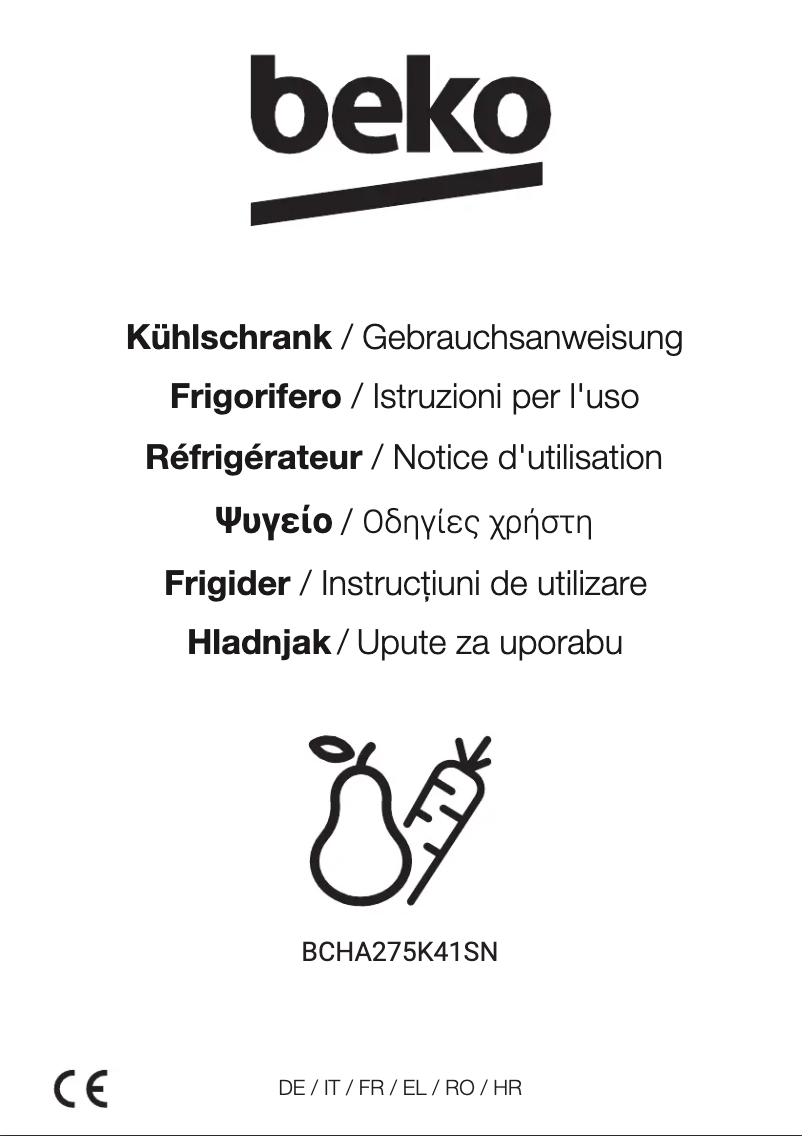 Image de la première page du manuel de l'appareil BCHA275K41SN