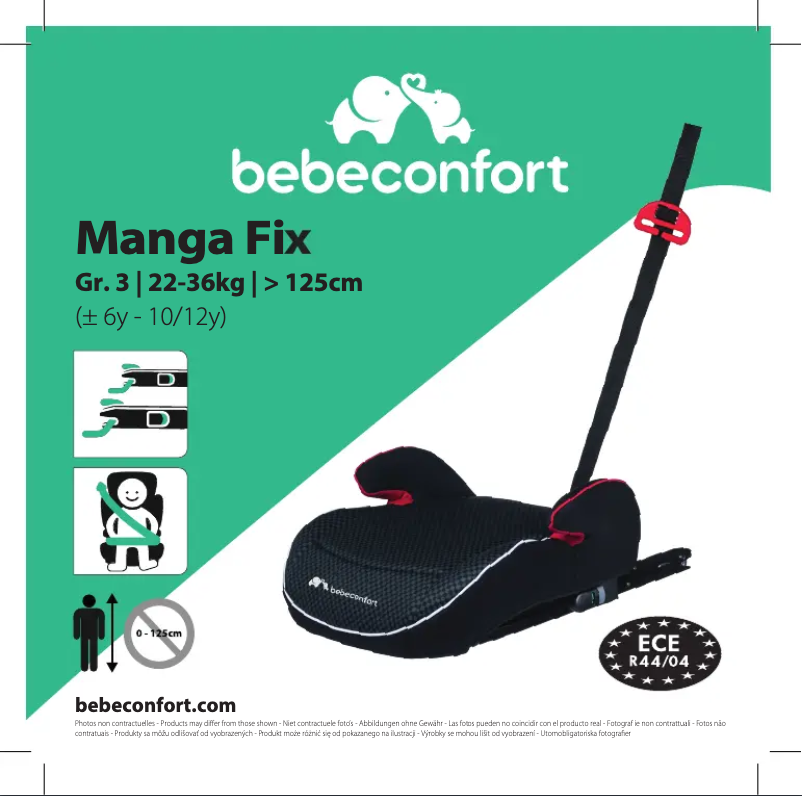 Page n°1 - Manuel utilisateur Bebe Confort Manga Fix