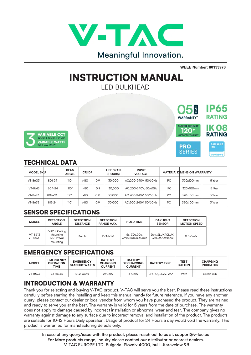 Image de la première page du manuel de l'appareil VT-8603